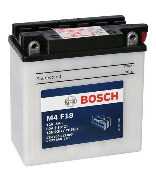 AKÜ: Bosch M4F18 12V 5Ah 12N5-3B2 YB5L-B Motosiklet Aküsü