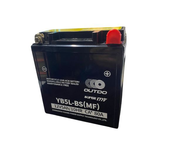 AKÜ: Outdo 12V 5Ah AGM Motosiklet Aküsü YB5L-BS - Görsel 2