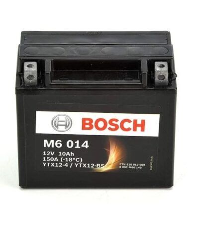 AKÜ: Bosch M6014 12V 10Ah AGM YTX12-BS Motosiklet Aküsü (FA108 Yeni Tip)