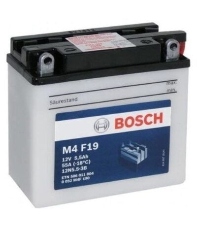 AKÜ: Bosch M4F19 12V 6Ah 12N5.5-3B Motosiklet Aküsü